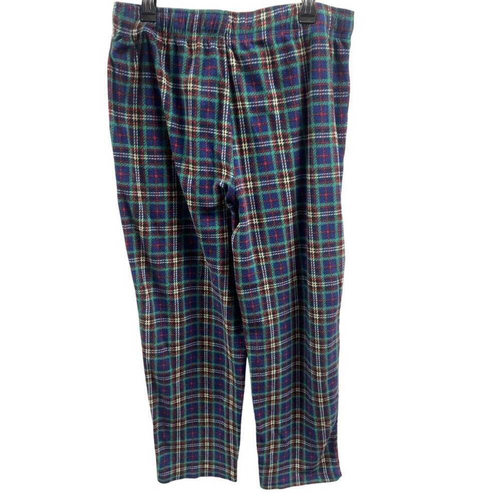 Chaps Sleepwear Men's Blue and Green Plaid, Side Pockets, Size L SKU 2205 - Picture 2 of 3